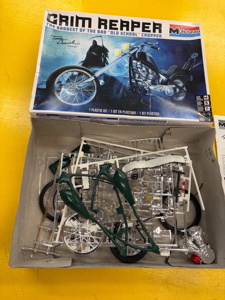 Monogram 1/8 Scale Grim Reaper "Old School" Chopper used partially assembled - Image 2 of 4