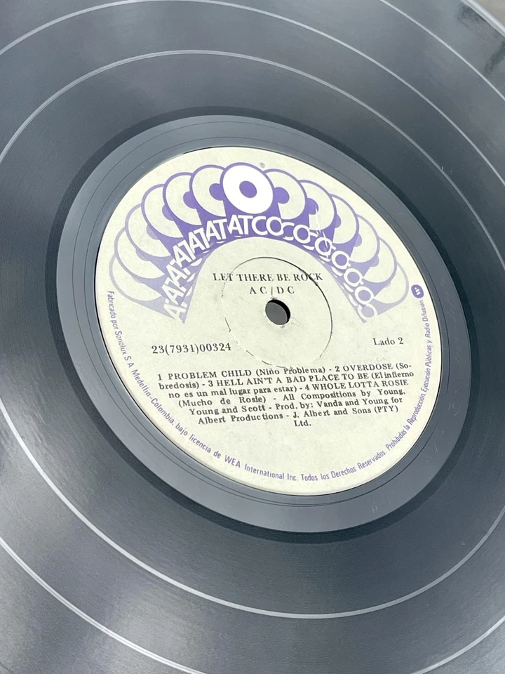 AC/DC ‎– Let There Be Rock - ATCO COLOMBIA 1982 - Image 3 of 4