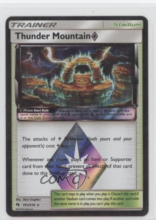 Prism Star - Thunder Mountain Prism Star Pokemon Sun & Moon Lost #191 0nr3