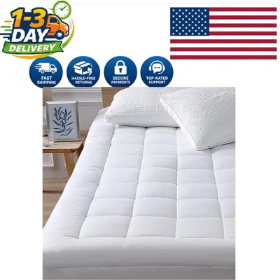 Cooling Queen Mattress Topper with Pillow Top & Down Alternative Fill - 8-21in - Image 1 of 4
