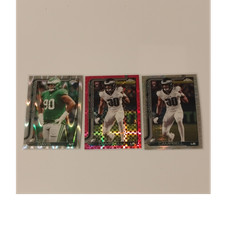 2025 Topps Chrome refractor 3 card lot Philadelphia Eagles Jordan Davis Campbell