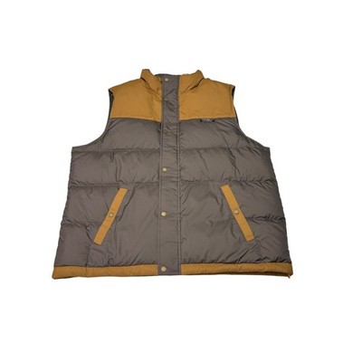 LL Bean Mountain Classic Puffer Vest Mens XXL Brown Tan Down Insulated 505986