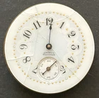 Antique 1892 Waltham Model 1890 J Pocket Watch Movement Fancy Dial 6s 7j USA