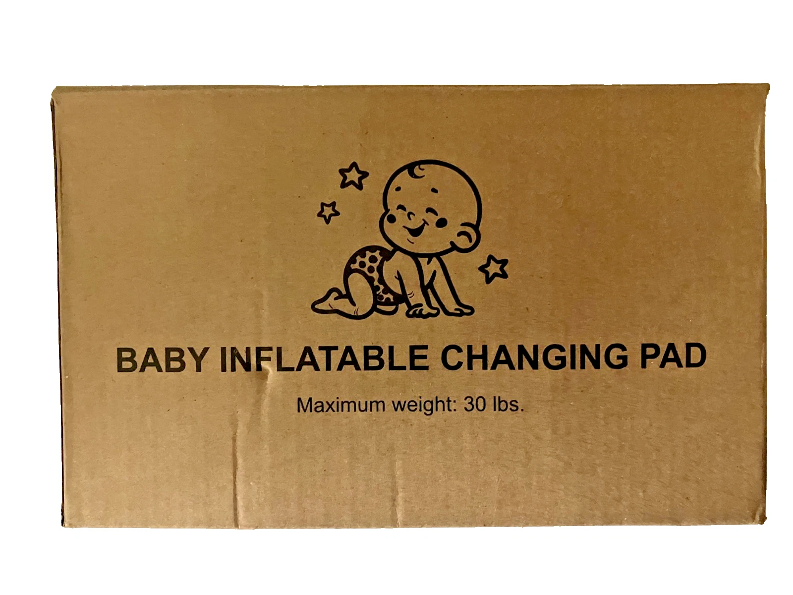 Portable Baby Inflatable Diaper Changing Pad Gray Max 30 lbs Strap Carry Bag