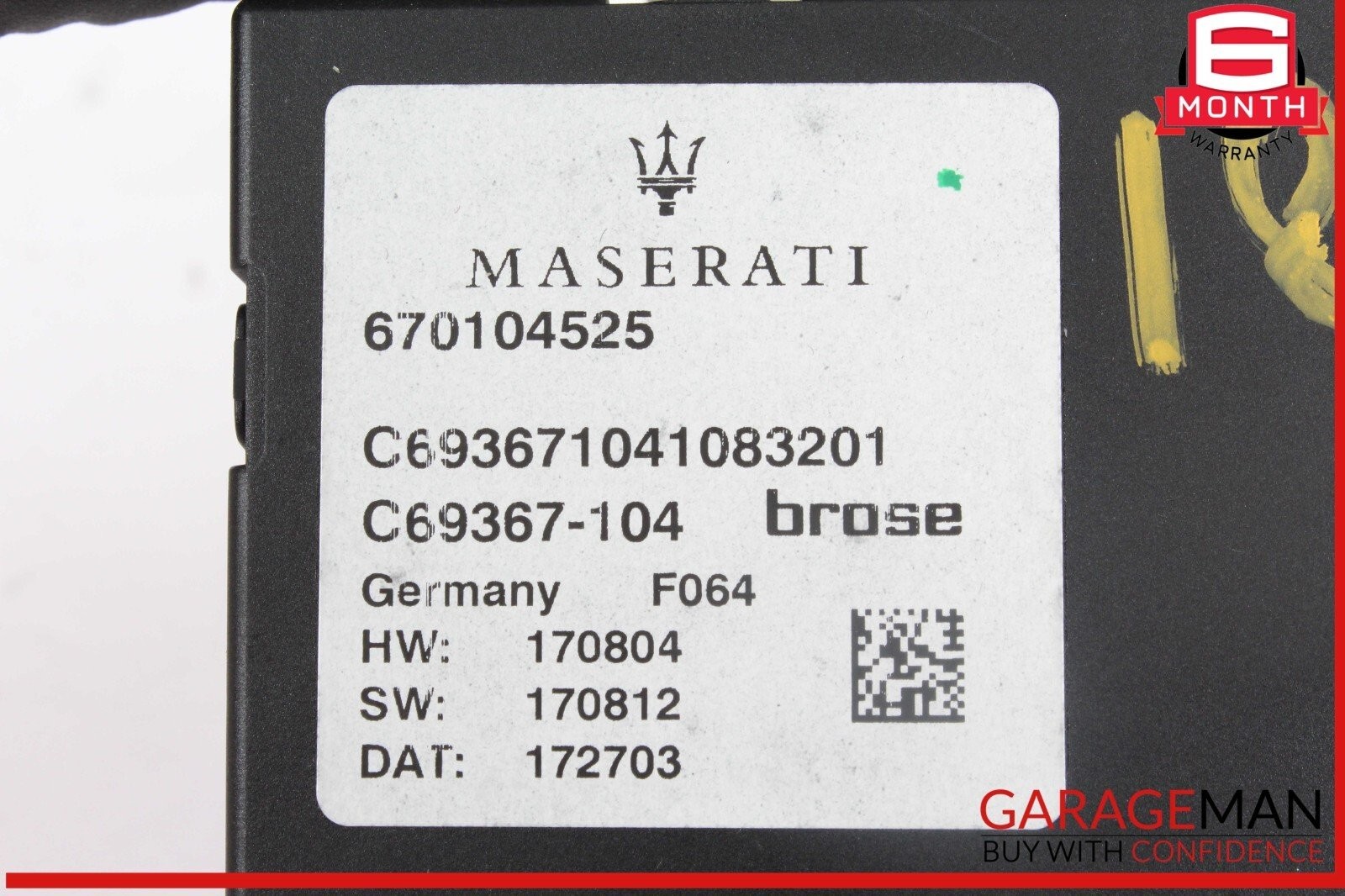 Maserati Levante 2017-2020 RIGHT Trunk control module