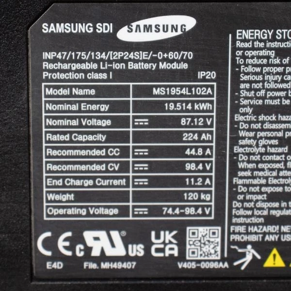Samsung Lithium NMC Solar Battery Module 48V 21KWH available storage - Image 2 of 3