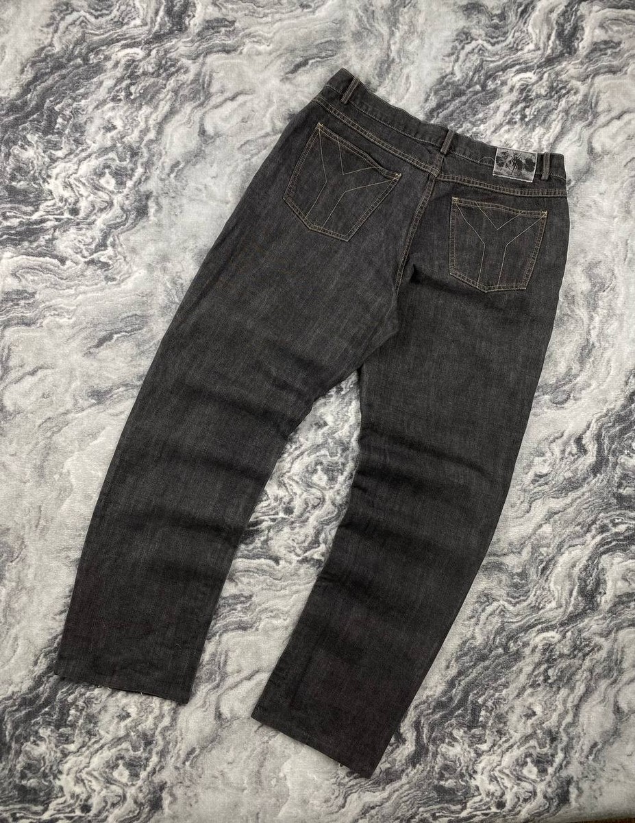Vintage Yves Saint Laurent Baggy Jeans YSL Big Logo Men Size 36х34