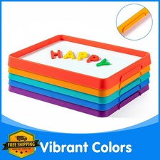 Odoorgames Magnetic White Board Tray for Kids Classroom Activities Cyan