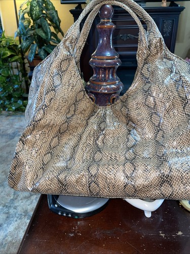 snakeskin handbag