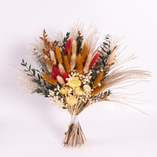 Handmade Bohemian Dried Flower Bouquet   Fall Decor Flowers Arrangement wi