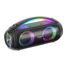 MSPULSE, Tragbarer Bluetooth Lautsprecher 50W RMS, RGB Beleuchtung