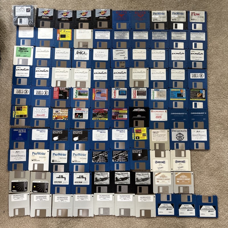 Commodore Amiga Games And Software Floppy Disk Lot UNTESTED Over 100 Disks