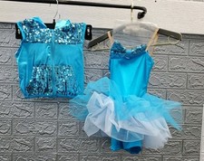 New Weissman I Can Make U Dance Dress/Hooded Vest Turquoise Size 4/5