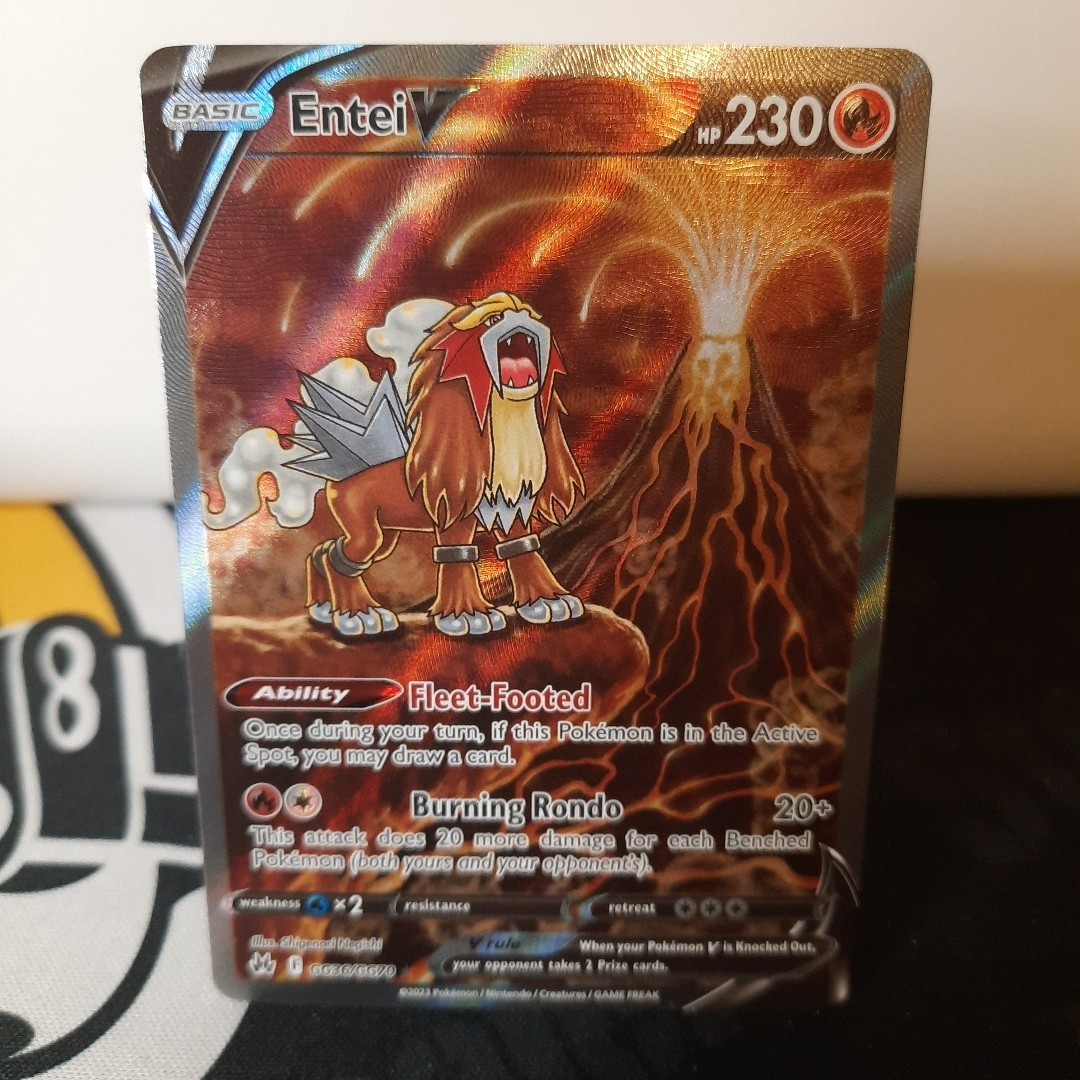 Entei v GG36/GG70 Crown Zenith: Galarian Gallery Ultra Rare Near Mint