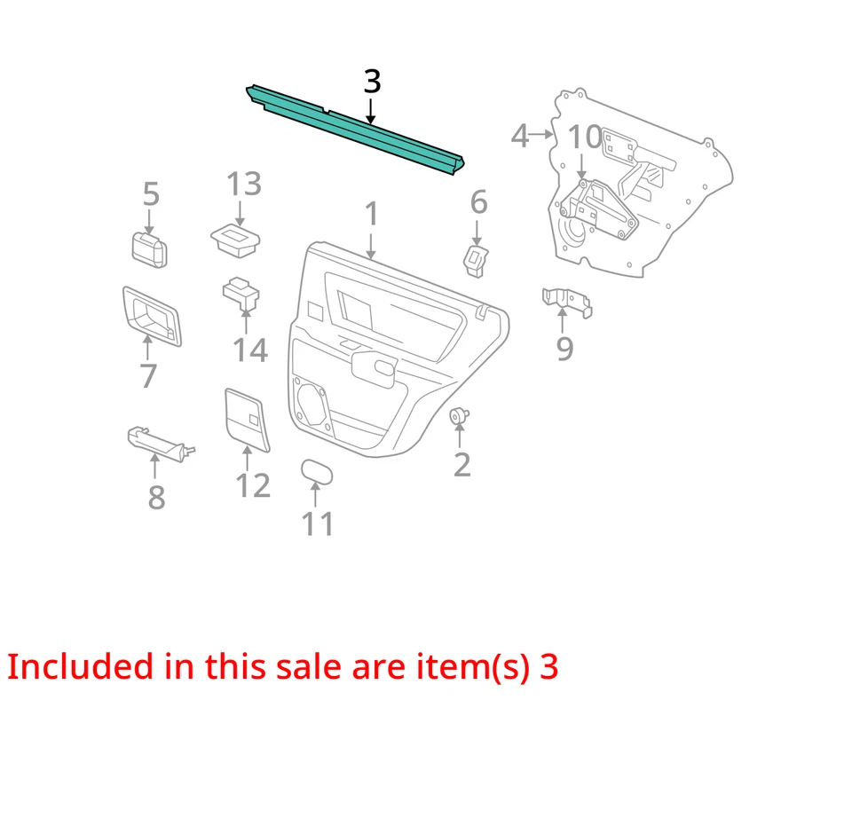 TIRA DE SELLADO CADILLAC SRX 2004-2009 RR S/D WDO I 25880874 - NUEVO OEM Foto 2 de 3