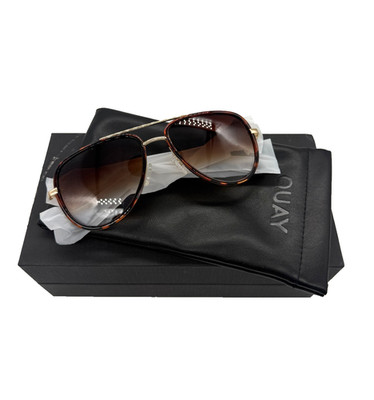 Quay All In Aviator Sunglasses Tortoise/Gold