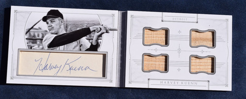 Harvey Kuenn 2015 National Treasures Legends Auto Quad Bat booklet 1/1