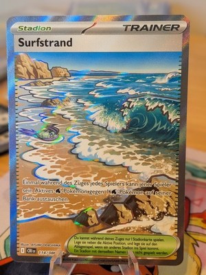 Pokemon Karten | CRI 114/086 | Surfstrand | Ultra Rare | Wachsendes Chaos | NM
