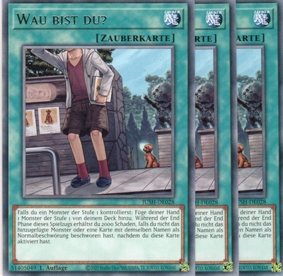 yugioh 3x wow are you? JUSH-EN028 RARE 1ST EDITION GERMAN