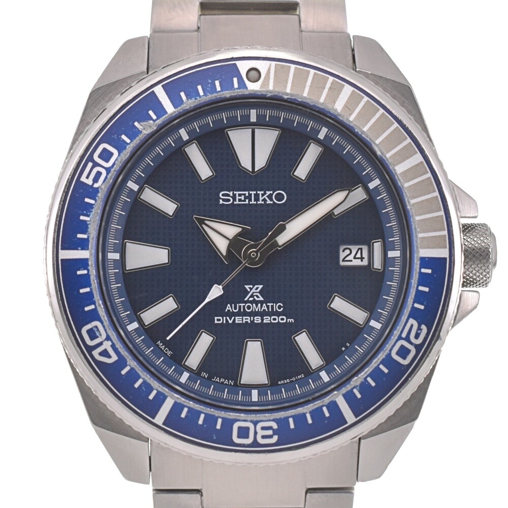 時計 SEIKO 4r35-01v0 SEIKO Prospex Diver 4R35-01V0 Date blue Dial Automatic Men's
