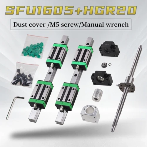 2PCS HGR20 Linearführung Gleitschiene Oder SFU1605 Kugelumlaufspindel kits
