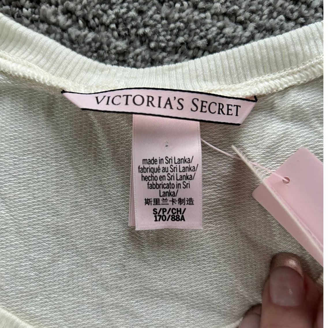 NWOT Victoria’s Secret Modal Terry Tank Sleep Short Set Vanilla Cream Size Small