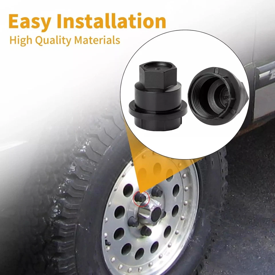 NUEVO JUEGO DE 5 TAPAS DE TUERCAS NEGRAS PARA CHEVROLET S10 BLAZER GMC JIMMY SONOMA Foto 3 de 4