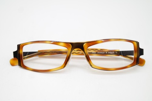 Brille Theo Belgium christoph Braun Schwarz Eckig Brillengestell eyeglasses Neu - Picture 6 of 6