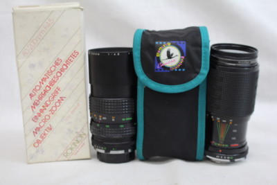 Lot De 2 Objectifs Zoom Macro 80-200 Mm – Milnolta & Vivitar – Ouverture 4,5 – Occasion
