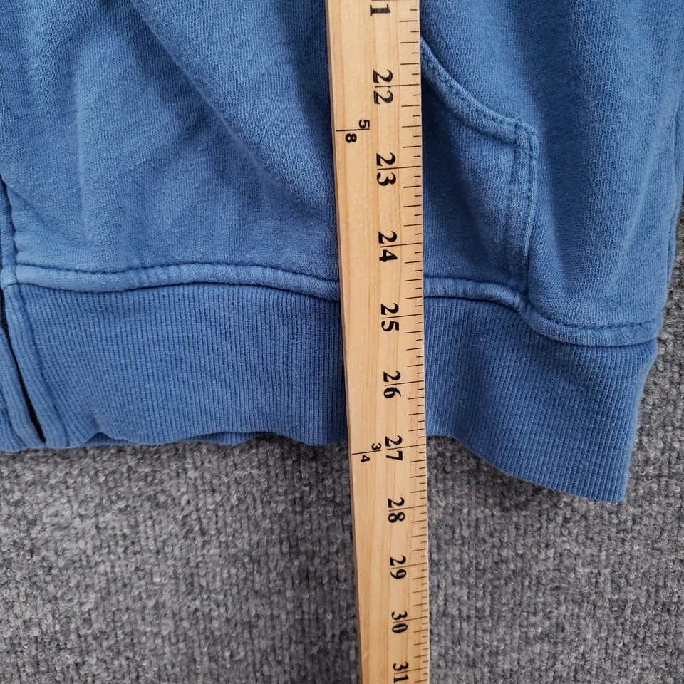 RVCA Sudadera con Capucha Para Hombres L Grande Azul Cremallera Completa Sudadera Polar Spellout Manga Larga Foto 4 de 4