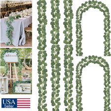12Pcs Fake Artificial Eucalyptus Garland Wreath Greenery Leaf Vine Wedding Plant
