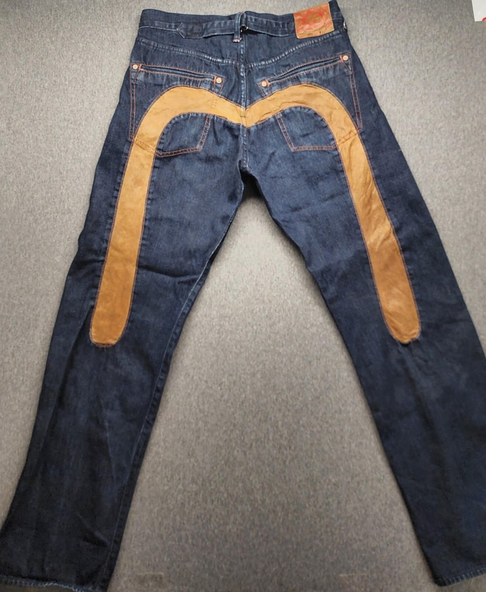 Vintage Evisu Jeans 34x34 Button Fly Buckle Back Big Logo Vintage Evisu Jeans 34x34 Button Fly Buckle Back Big Logo
