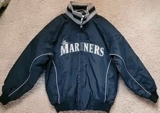 Mariners Baseball Jacket Authentic Majestic Fleece Lined, Youth SZ M Vintage NEW