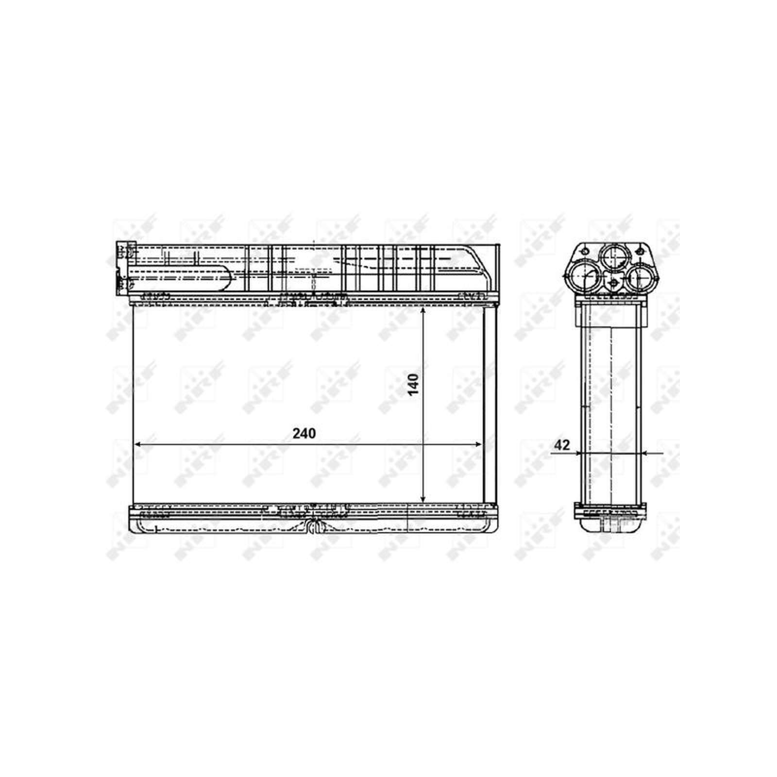 Genuine NRF Heat Exchanger Interior Heater Matrix - 54235