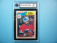 1983/84 O-PEE-CHEE NHL HOCKEY CARD #197 RICHARD SEVIGNY KSA 9 MINT SHARP+ OPC