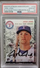 JOSH JUNG 2023 TOPPS CHROME PLATINUM ANN BLACK TOILE/CREAM REFRACTOR /10 PSA 10