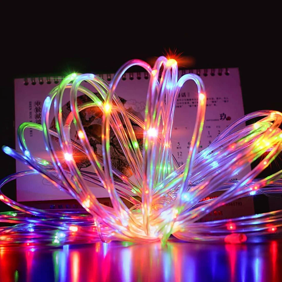 72FT Solar Powered String Fairy Lights Rope Patio Christmas Party Outdoor Garden - Image 4 of 4
