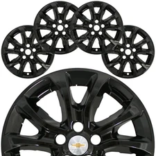 4 Black 2018-2021 Equinox 17" Wheel Skins Hub Caps Full Covers fit Aluminum Rim