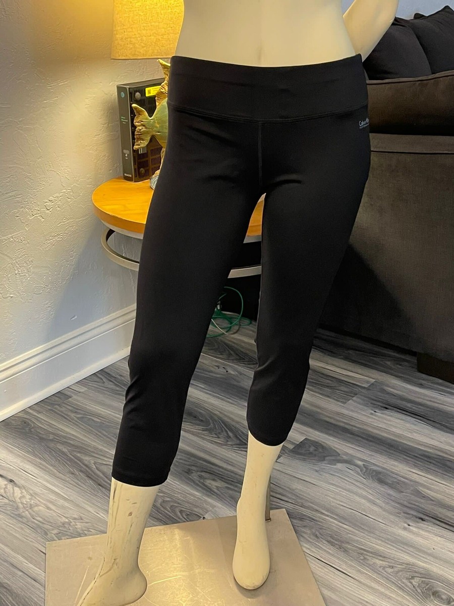 Calvin Klein womens quick dry crop leggings size M color black