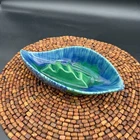 Royal Haegar  Blue and Green Vintage Footed Ashtray Ashbowl R 1836