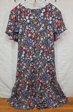 Next Flower Pattern short sleeve T shirt dress, size 10