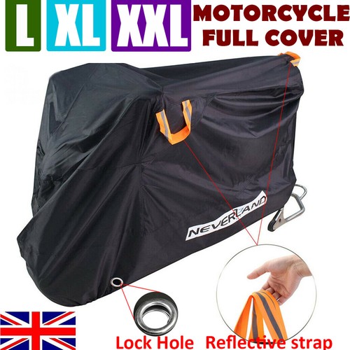 L-XXXL Motorcycle Motorbike Cover Waterproof Outdoor Sun Rain Dust UV Protector - Picture 2 of 22