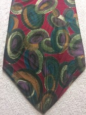 NORDSTROM MENS TIE RED GREEN GOLD BLUE PURPLE 4 X 58