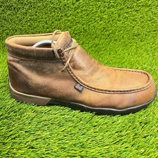 Justin Cappie 4" Mens Size 12M Brown Casual Outdoor Moc Steel Toe Boots Shoes