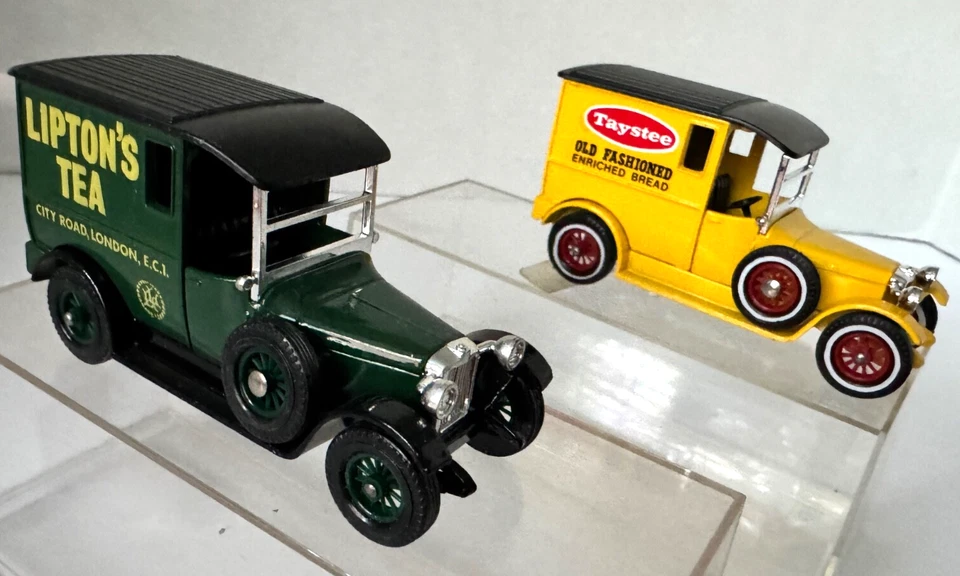 2 Matchbox Lesney England 1927 Talbot Van Taystee Bread Lipton's Tea 1978 EUC - Image 3 of 4
