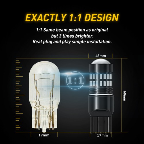2x 3157 3047 3156 48-SMD Red LED Stop brake Tail Light Bulb For Ford F-150 F-250 - Picture 5 of 15