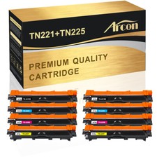 8PK TN221 TN225 Toner Compatible With Brother MFC-9340CDW HL-3140CW HL-3170CDW