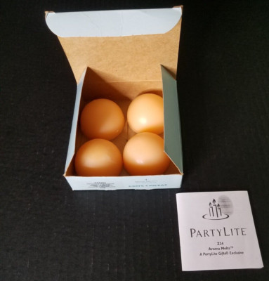 PartyLite Candle Melts 4 Piece Boxed Set Pineapple & Pomegranate 2.25'' NIB
