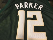 Men's Milwaukee Bucks Jabari Parker adidas Hunter Green Swingman Jersey Size L