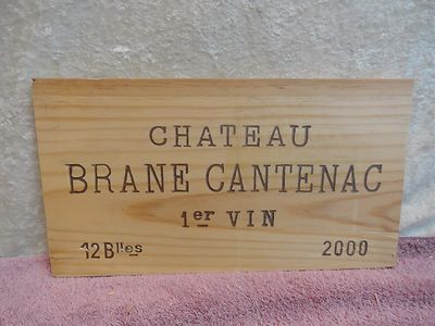 2000 CHATEAU BRANE CANTENAC MARGAUX WOOD WINE PANEL END  wp-1